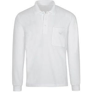 Trigema Poloshirt voor dames met lange mouwen van katoen, wit (wit 001), L