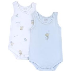 Chicco Extra mouwloze bodyset voor jongens en meisjes, Lichtblauw, 0 Maanden