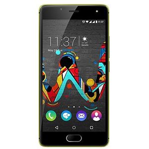 Wiko U Feel Smartphone (12,7 cm (5 inch) HD IPS-display, vingerafdruksensor, 16 GB intern geheugen, Android 6 Marshmallow) limoengrijs