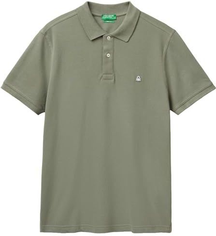 United Colors of Benetton - Poloshirt - Groen - Piqué - 100% Katoen