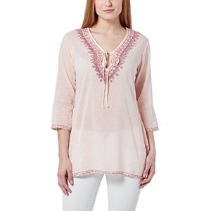 Berydale Damen Tunika mit Stickerei, Perlen & Steinen, Rosa/Altrosa, M