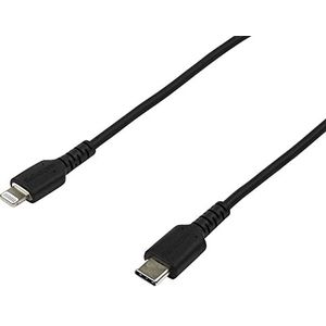 StarTech.com Premium USB-C naar Lightning Kabel 2m Zwart - USB Type C naar Lightning Charge & Sync Oplaadkabel met Aramide Vezels - Apple MFi Gecertificeerd - iPad Air iPhone 12 (RUSBCLTMM2MB)