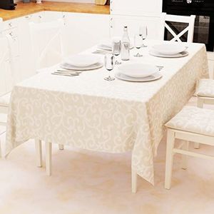 PETTI Artigiani Italiani - Tafelkleed, tafelkleed, tafelkleed voor de keuken van katoen, design snoer, beige X18 pleinen (140 x 360 cm), 100% Made in Italy