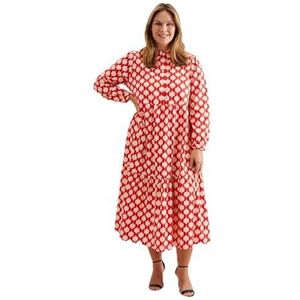 Seidensticker - Blousejurk - Rood - 100% Katoen - Regular Fit