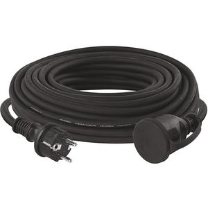 EMOS E-008 - Verlengkabel - 20 m - Schuko - Rubber - Voor Buiten - IP44