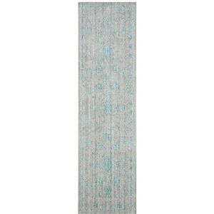 Safavieh Modieus tapijt, VAL103, geweven polyester loper, blauw/meerkleurig, 62 x 240 cm