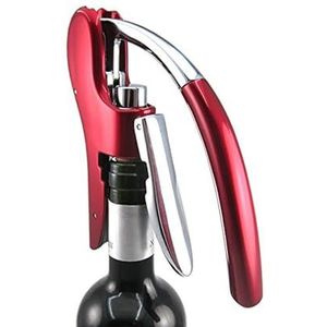 Professionele Zinklegering Power Wijnopener - Rood - Octopus Premium Verticale Hendel Kurkentrekker