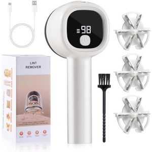Diboniur Elektrisch pluisscheerapparaat, elektrisch pluisscheerapparaat voor 3 instelbare standen, elektrisch pluisscheerapparaat, oplaadbaar, USB met digitaal lcd-display, pluisscheerapparaat met 2