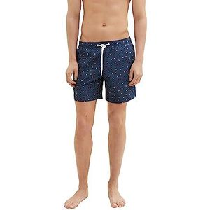 Tom Tailor Denim heren 1035053 zwemshorts, 31426 - Navy Melon Sun Print, S