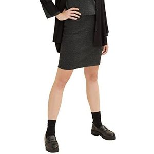 TOM TAILOR Dames Rok met structuur 1034814, 30935 - Black White Structure Design, 40