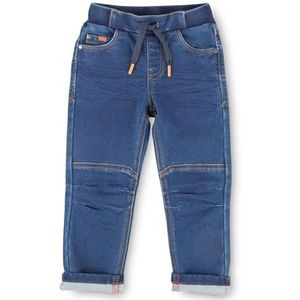 Sigikid Sweat denim jeans voor jongens en meisjes met slipband en verstelbare breedte aan de binnenkant, Donkerblauw/met kniedoppen, 98