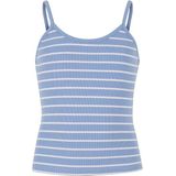 Urban Classics Meisjes T-shirt 96% katoen, 4% elastaan poederblauw/wit 110-116, poederblauw/wit, 110-116