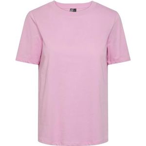 PIECES Pcria Ss Solid Tee Noos Bc T-shirt voor dames, Pastel Lavender, S