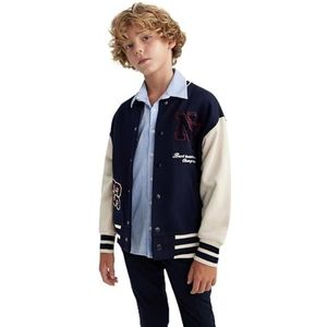 DeFacto Boy's Gebreide cardigan/bolero, Donkerblauw, 5-6 Jaren