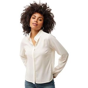 Mexx Dames Elegant Longsleeve Blouse Shirt, Wit, XL