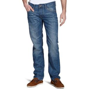 Cross Jeans voor heren, regular fit/jack, blauw (Adriatic Mid Blue Used), 38W x 32L