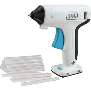 BLACK+DECKER CRAFTING Lijmpistool, draadloos, 3,6 V, met 20 lijmsticks BCGL115-XJ