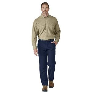 Bulwark FR Heren moeilijk ontvlambaar uniform hemd Cooltouch 2, 200 g hemd, kaki, L, Kaki, L