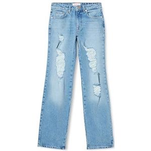 ONLY Damesjeans, rechte jeans, blauw (medium blue denim), 30W x 30L