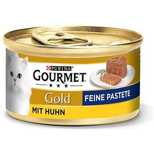 Gourmet Gold Mousse Kattenvoer, Natvoer met Kip - 12x85g - (12 blikjes; 1,02kg)