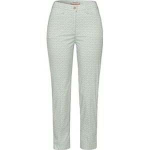 Raphaela by Brax Dames Lorella grafische print broek, pastel groen, 36K, Pastel Groen