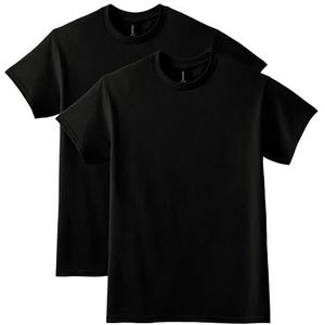 Gildan Heren T-shirt (verpakking van 2), Zwart, XL