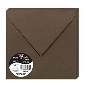 Clairefontaine 5874C enveloppen, met rubber, 16,5 x 16,5 cm, 120 g, bruin taupe