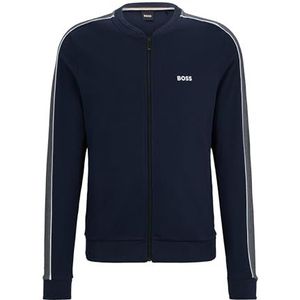 BOSS Heren Tracksuit Col Loungewear Jacket, Dark Blue403, XXL