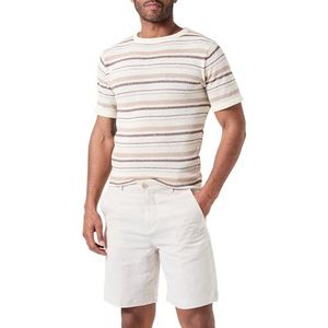 SELETED HOMME Slhreguar-Mads Linnen Shorts Noos, Pure Cashmere/Detail: gemengd W. Wit, S