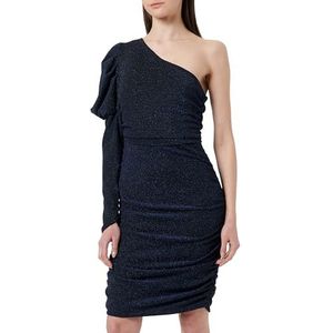faina Glinsterende stretchjurk voor dames, blauw, S