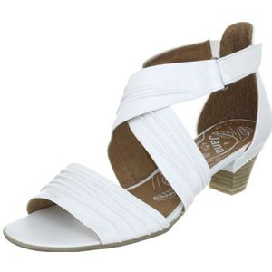 Jana Natural 8-8-28309-28 damessandalen, wit wit 100, 37.5 EU