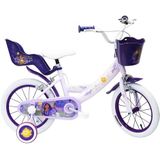 albri 14 inch fiets Wish meisjes, paars