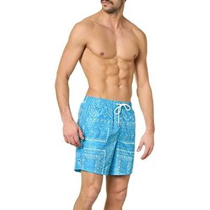 Goldenpoint Boxershorts voor heren, paisley, Blauw, XL