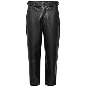 Kaffe Kabimmy Cropped Pu gecoate broek voor dames, Zwart Diep, 64