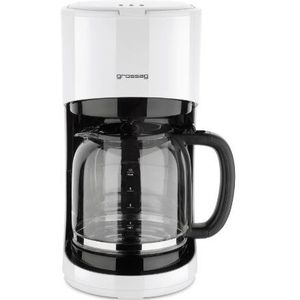 grossag Filter koffiezetapparaat met glazen kan KA 70.10 | 1,4 liter voor 10 kopjes koffie | 900 watt en 240 volt | zwart - wit