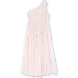 Gina Bacconi Dames Spot Tule Schouder Boog Maxi Jurk Cocktail, Roze, 16, roze, 42