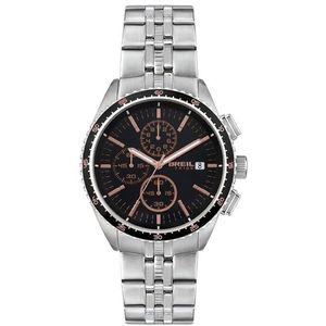 BREIL NET Collection Horloge Quartz Chrono uurwerk en stalen band voor mannen, Zilver, Eén maat, Armband
