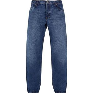 Urban Classics Herenbroek Heavy Ounce Straight Fit Zip Jeans New Mid Blue Washed 42, New Mid Blue Washed, 42