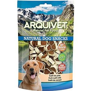 ARQUIVET 12 stuks sushi-eendensnack 100 g - Natural Dog Snacks - 100% natuurlijk - Chuches, prijs, lekkernijen voor honden - lichtgewicht - zeer rijk aan voedingsstoffen