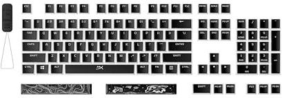 HyperX Pudding Keycaps 2 - Full Key Set - PBT - Black (US Layout) Toetsenbordkapje