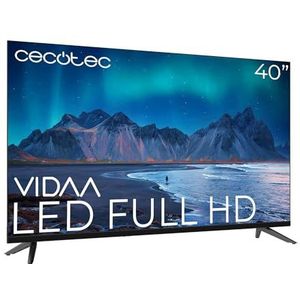 Cecotec Smart TV - LED TV van 40 Inch Resolutie Full HD - A5 Series ALF50040. Smart TV VIDAA, Dolby Audio, WiFi geïntegreerd, Chromecast, 3 HDMI en 2 USB, 16W luidsprekers