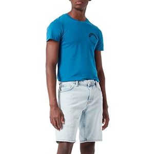 TOM TAILOR Denim Uomini Jeans bermuda shorts 1031120, 10121 - Destroyed Bleached Blue Denim, L