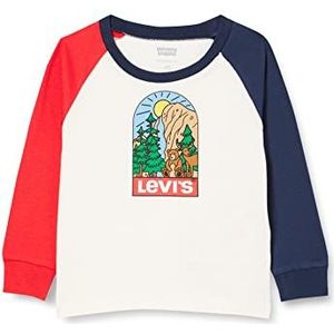 Levi's Lvb Trail Friends 6eg567 T-stuk L/S Baby Boy, Tofu, 18 Maanden