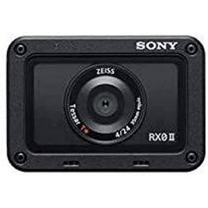 Sony RX0 II Creator Kit ultracompacte digitale camera (15,3 MP, 24 mm F4 lens van 1 inch), 4K, waterdicht, 180° display, met VCT-SGR1 handgreep. accu en microfoonhouder, zwart