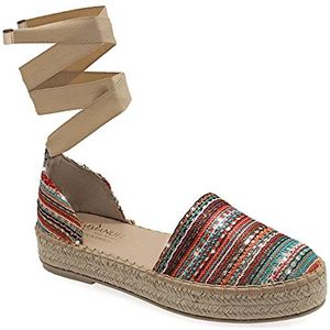 42 Multicolored 2 Emmanuela Kleurrijke Espadrilles gemaakt van gebreide stof, boho chique zomer schoenen met middelste wig, hoogwaardige espadrilles voor kant, handgemaakt en hand genaaid in Griekenland