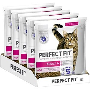 PERFECT FIT Droogvoer voor volwassen katten vanaf 1 jaar - zalm, 1,4 kg (5 zakken)