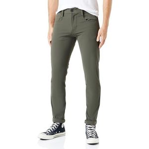 Replay Heren Chino Anbass Slim-Fit Hyperflex Hybrid met Super Stretch, olijf 935, 33W / 34L