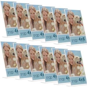 Snap 4x6 Clear Acryl Zelfstaand Frame, Set van 12