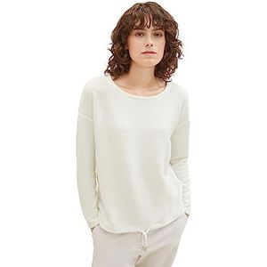 TOM KLEERMAKER damessweatshirt met structuur & trekkoord