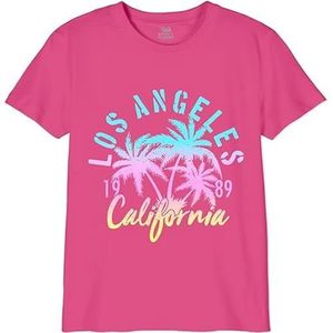 Republic Of California Los Angeles California 1989 GIREPCZTS050 T-shirt voor meisjes, fuchsia, maat 06 jaar, Fuchsia, 6 Jaren